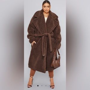 BNWT Chocolate Teddy Coat